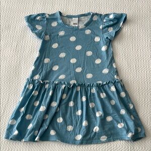 Charming Blue Polka Dot Kids Dress